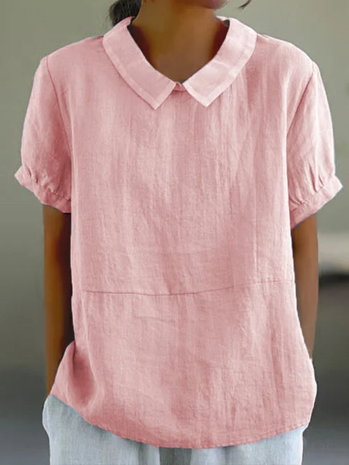 Sutton | Classic Linen Collared Top