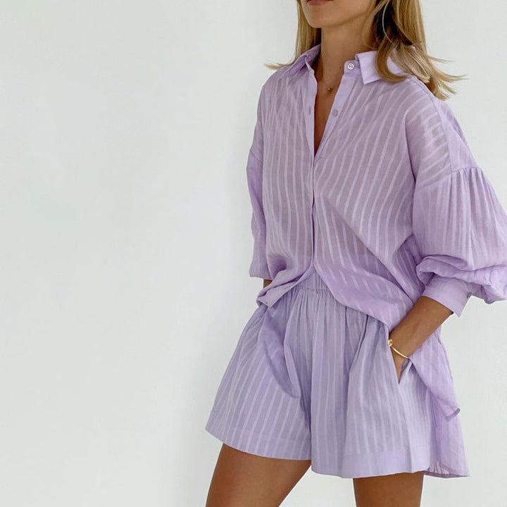 Elowis | Striped Cotton Co-Ord Set