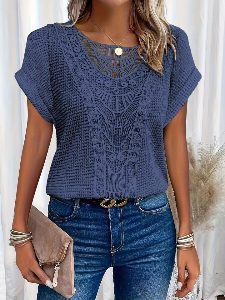 Ivher | Boho Crochet Knit Top