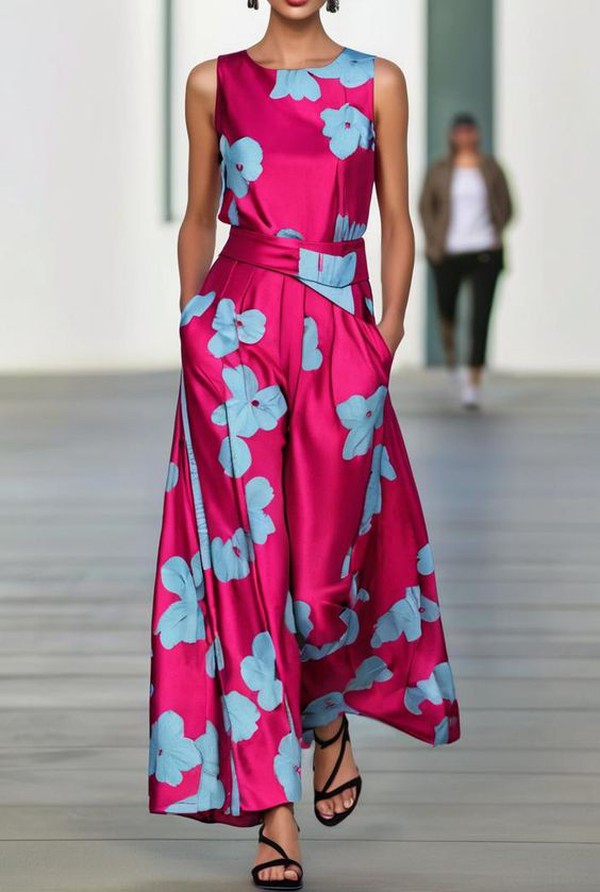 Kyrene | Floral Satin Maxi Dress