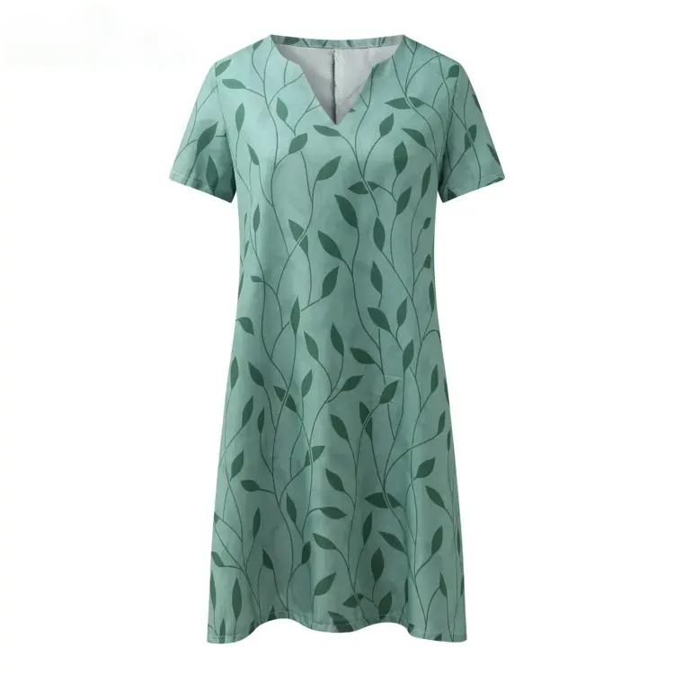 Dana | Leaf Print Shift Dress