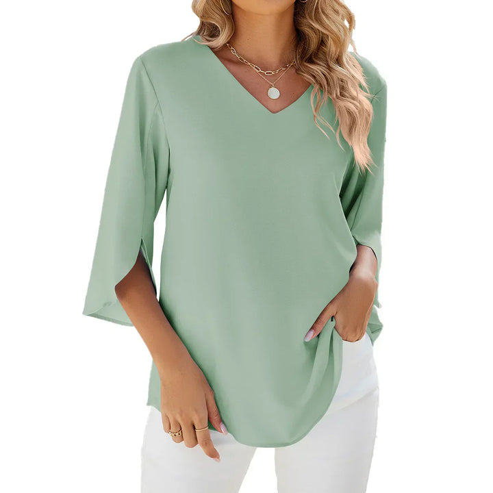 Mallory | Soft V-Neck Blouse