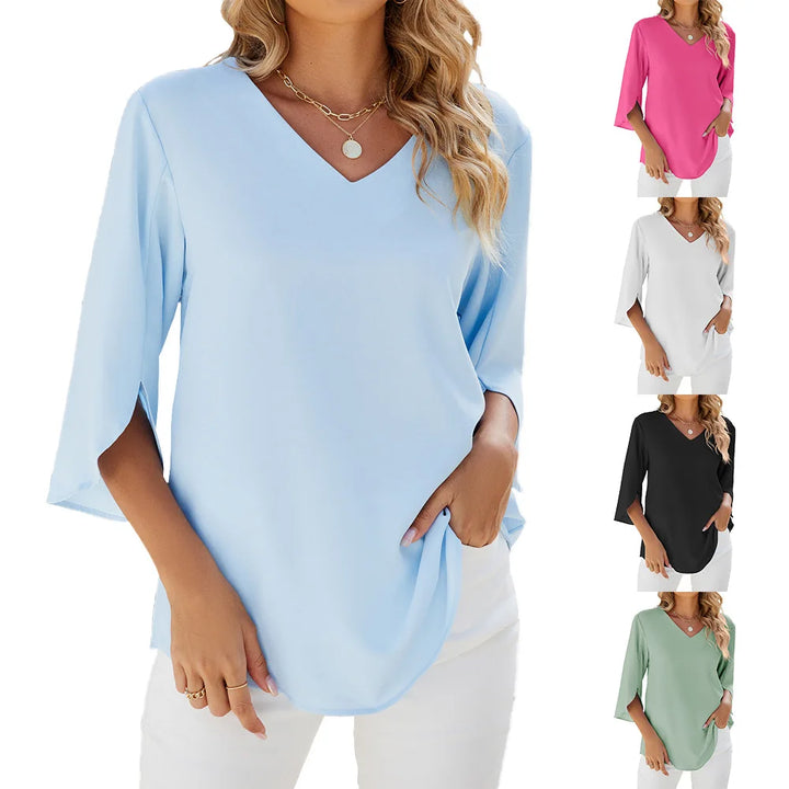 Mallory | Soft V-Neck Blouse