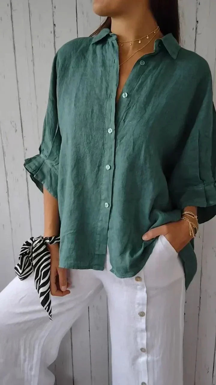 Lilah | Relaxed Linen Button-Up