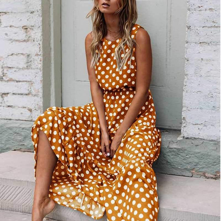 Lenka | Polka Dot Maxi Dress