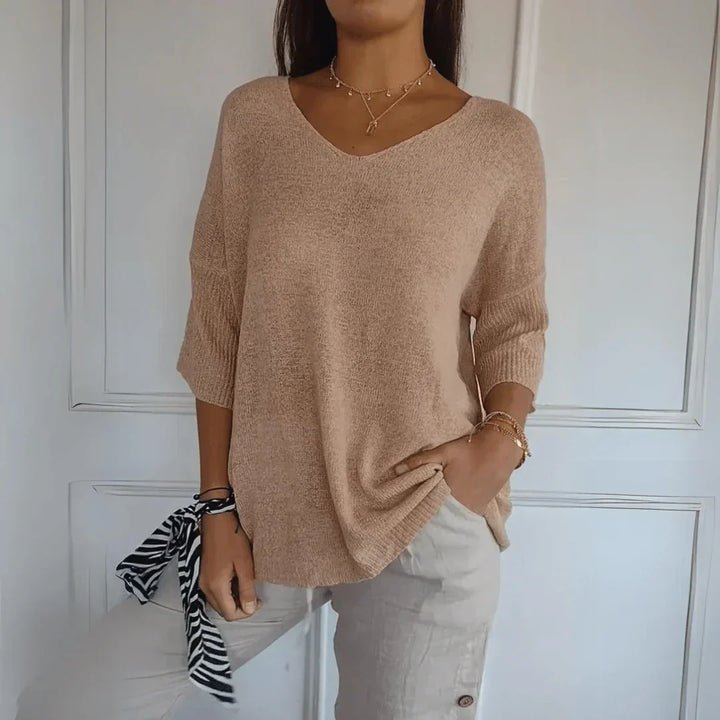 Kayla | Relaxed Knit V-Neck