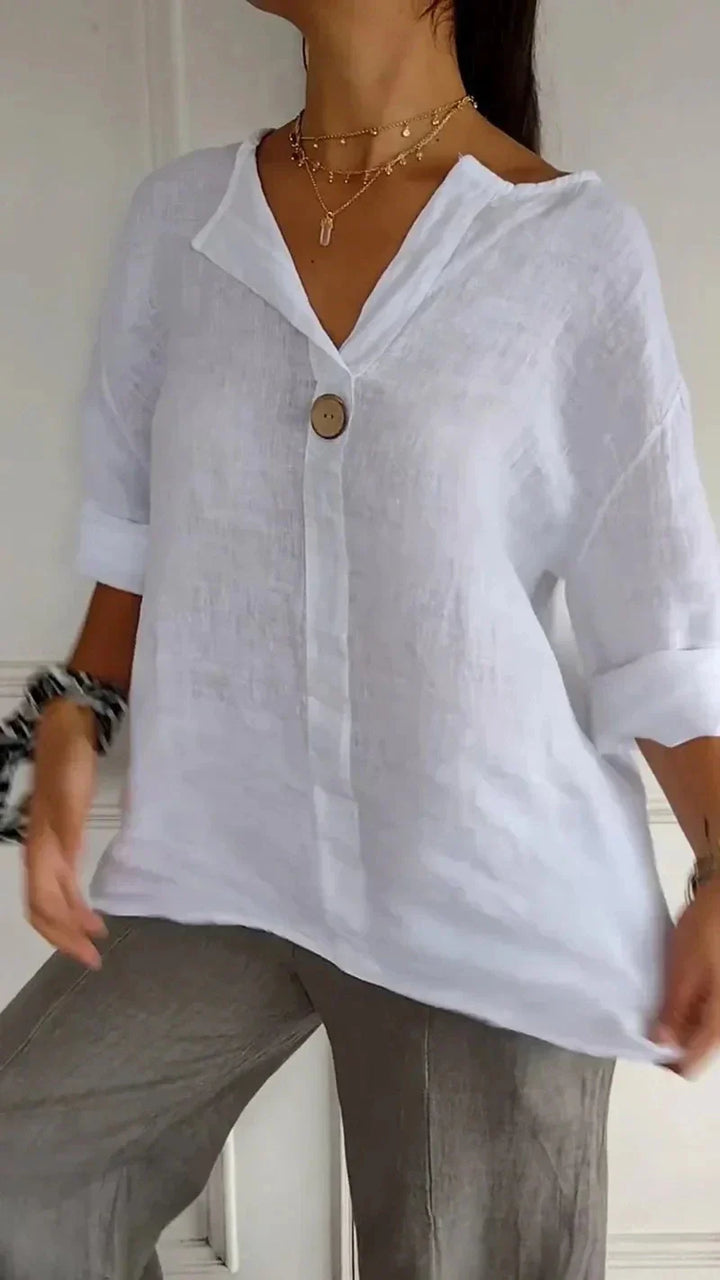 Lainey | Minimalist Linen Blouse