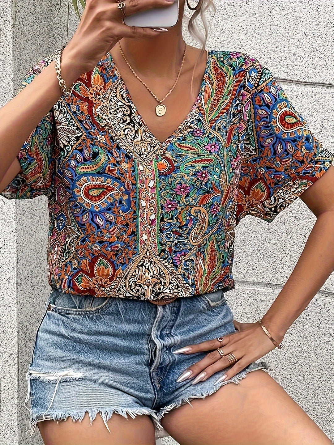 Bella | Boho Print Blouse