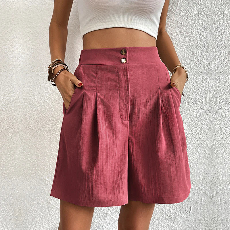 Vaelora | Tailored Pleated Shorts