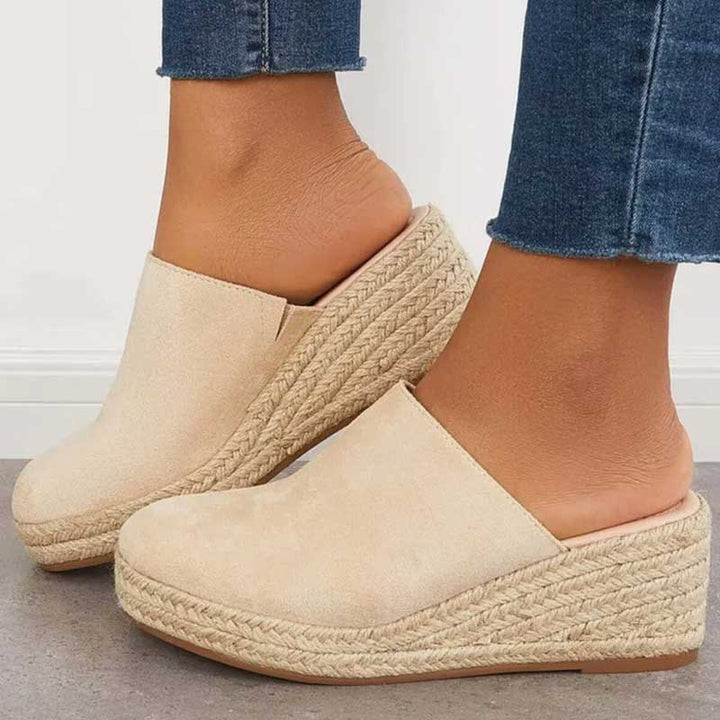 Lena | Espadrille Wedge Mules