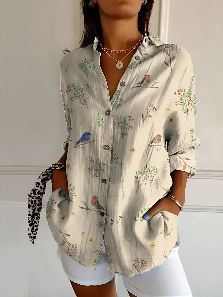 Inna | Bold Floral Button-Up