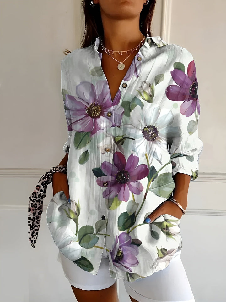 Inna | Bold Floral Button-Up