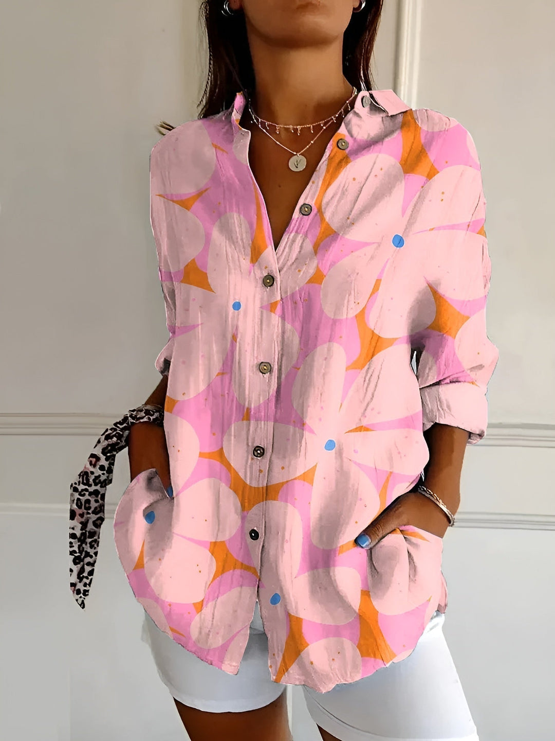 Inna | Bold Floral Button-Up