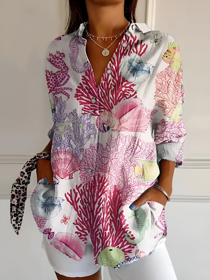 Inna | Bold Floral Button-Up