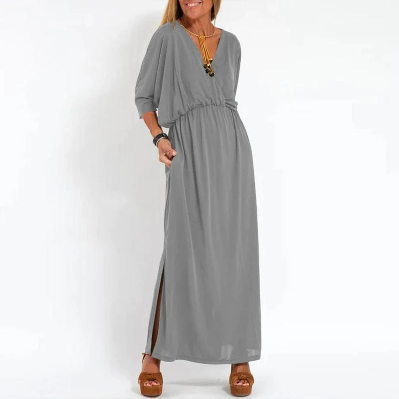 Ina | Elegant Drape Maxi Dress