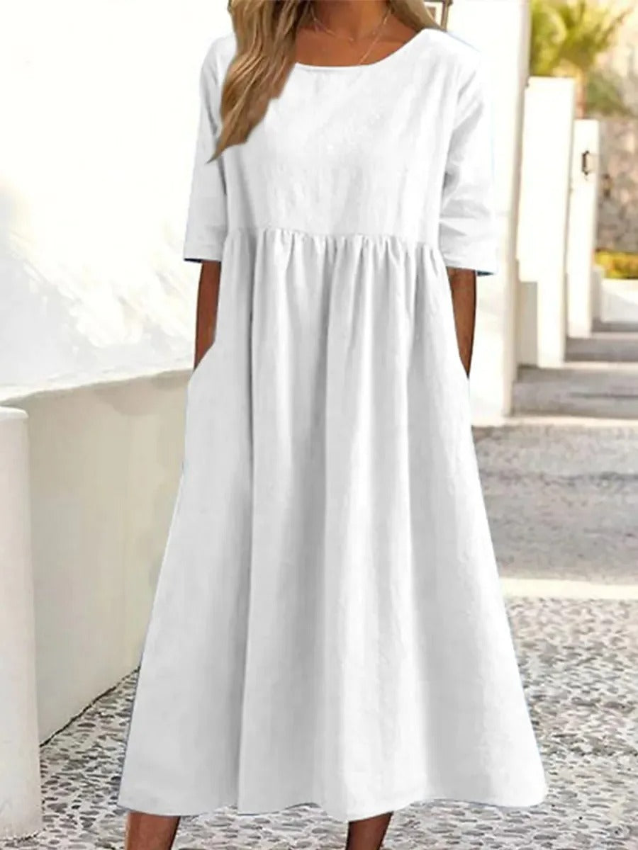 Grethe | Linen A-Line Dress