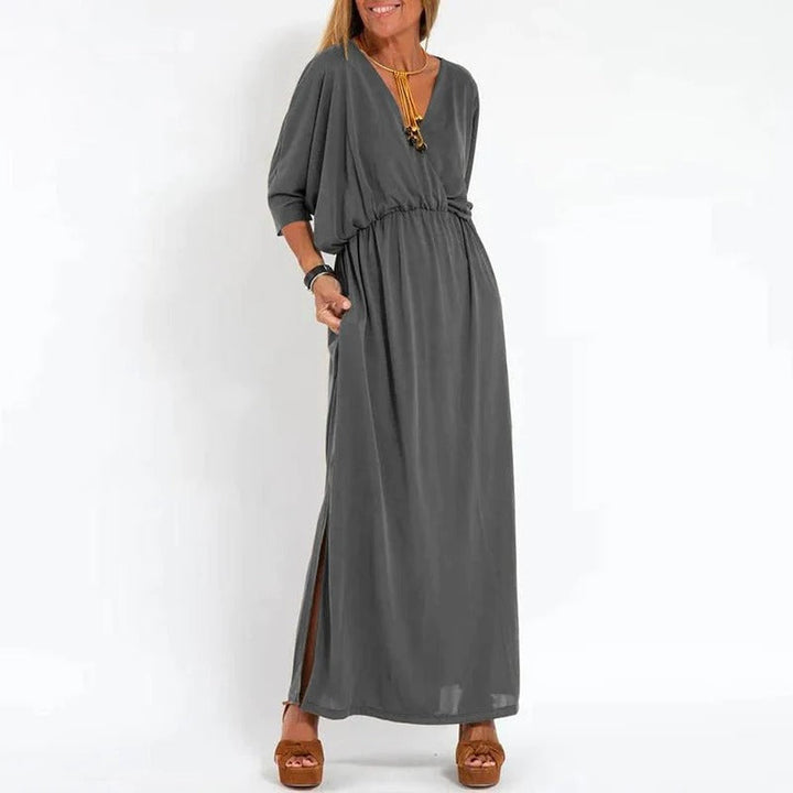 Ina | Elegant Drape Maxi Dress