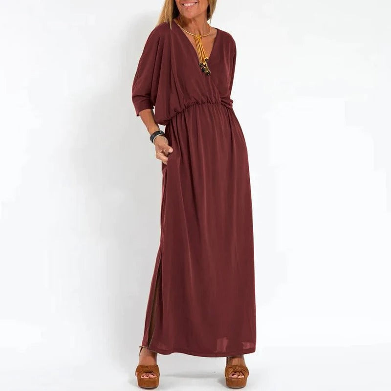 Ina | Elegant Drape Maxi Dress