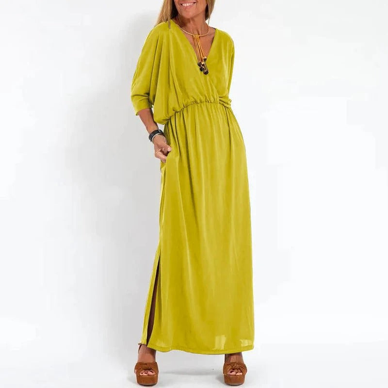 Ina | Elegant Drape Maxi Dress