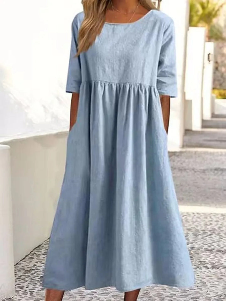 Grethe | Linen A-Line Dress