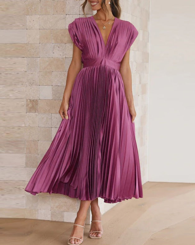 Anthea | Pleated Midi Dress