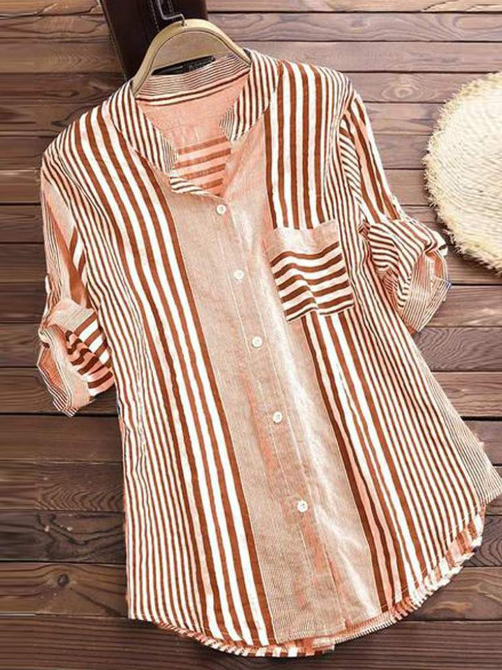 Harlow | Striped Linen Button-Up