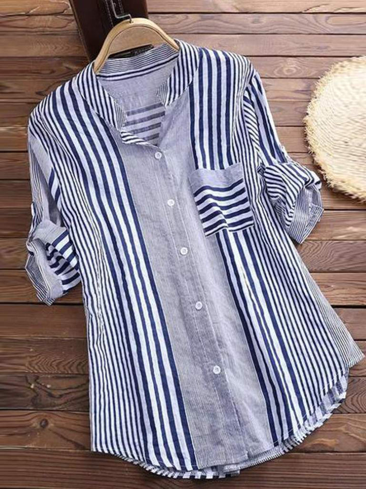 Harlow | Striped Linen Button-Up